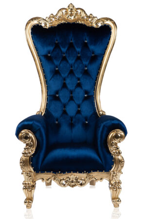 The Sea King Shellback Throne (Blue/Gold Velvet)