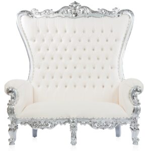 Silver Double Crowned Throne (White/Silver)