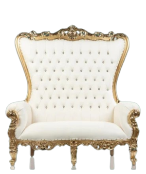 Lenox Double Throne (White/Gold)